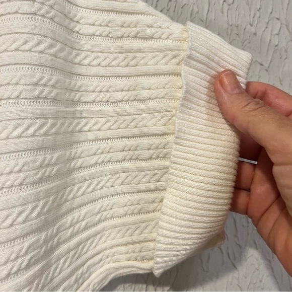 Lauren Ralph Lauren Cream Knit Sweater Short Sleeve Dress size small - Picture 5 of 5